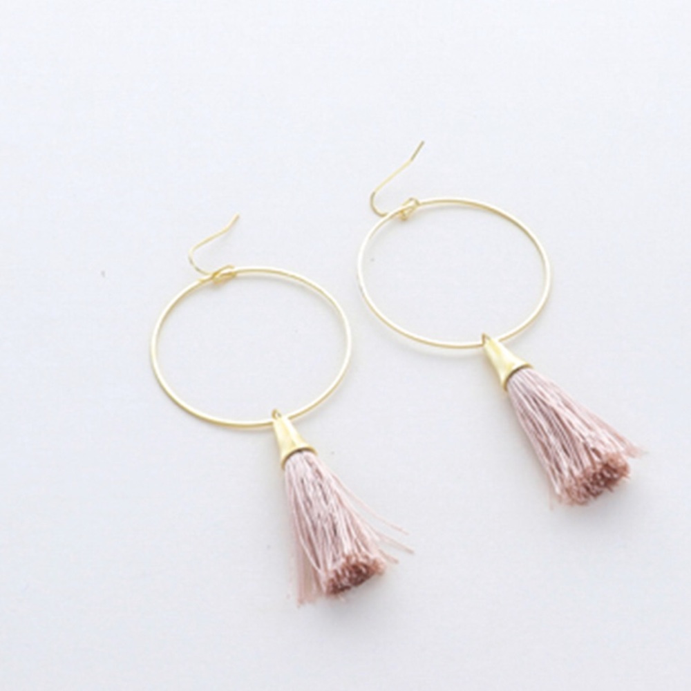 Blush tassel earrings